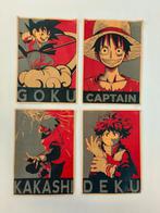 Anime Posters Set - Goku, Luffy, Kakashi, Deku, Ophalen, Minder dan 50 cm, Gebruikt, Oorspronkelijke maker