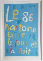 André Lanskoy(1902) Kleur Zeefdruk"Compositie Blauw" Ges Gen, Ophalen of Verzenden