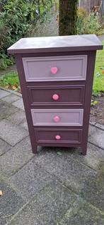 Kastje met 4 lades - Handgeschilderd, Ophalen, Minder dan 50 cm, Gebruikt, Kindvriendelijk