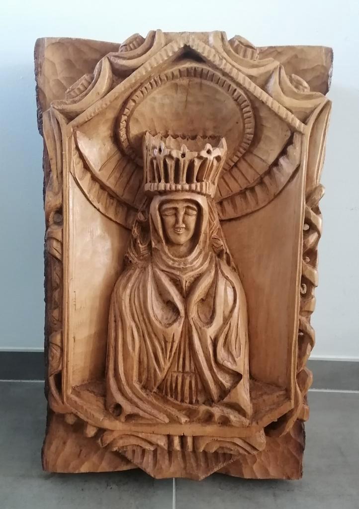 Uniek houtsnede maria, Antiek en Kunst, Antiek | Religie, Ophalen of Verzenden