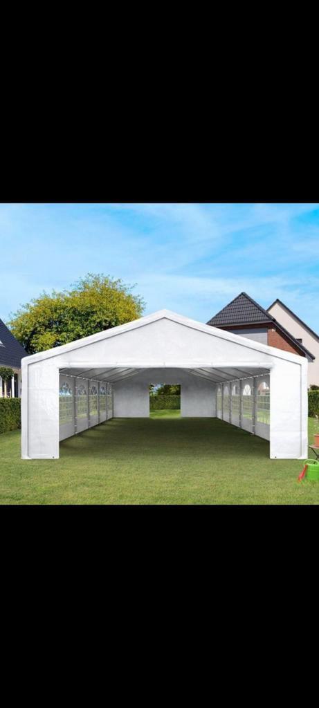 Te huur: Party tent 8 x 5 meter /JBL partyboxen / aggregaat, Tuin en Terras, Partytenten, Zo goed als nieuw, Partytent, Minder dan 5 meter
