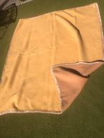 Vintage wollen deken 200x170 geel/ beige, Ophalen of Verzenden