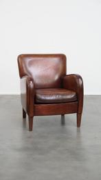 Karaktervolle schapenleren fauteuil met warme kleuren, Ophalen, Gebruikt, ., Vintage