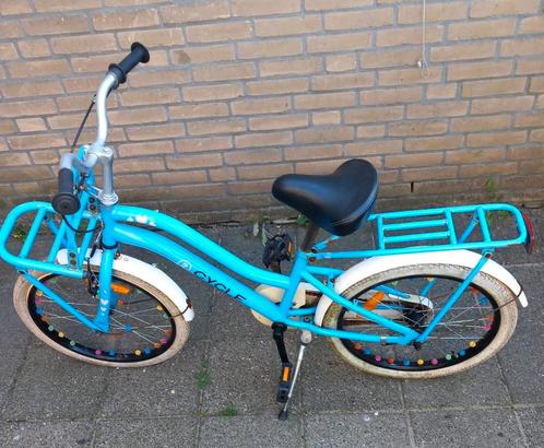 Gebruikte goedfietsende blauwe 2Cycle 20 inch meisjesfiets., Fietsen en Brommers, Fietsen | Meisjes, Gebruikt, 20 inch, Handrem