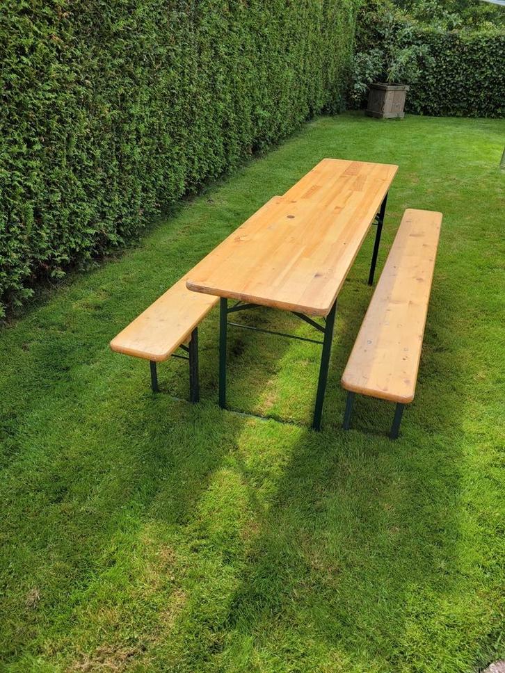 Biertafel TE HUUR Biertafelsets tuin straat feesttent, Hobby en Vrije tijd, Feestartikelen | Verhuur, Zo goed als nieuw, Overige