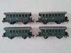 4 Fleischmann H0 klassieke rijtuigen 5001, Gebruikt, Gelijkstroom, Fleischmann, Wagon