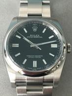 Rolex Oyster Perpetual 116000 Zwarte Dial, Sieraden, Tassen en Uiterlijk, Horloges | Heren, Staal, Polshorloge, Ophalen of Verzenden