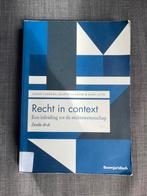 Jeanne Gaakeer - Recht in context, Boeken, Ophalen, Zo goed als nieuw, Jeanne Gaakeer; Marc Loth; Sanne Taekema