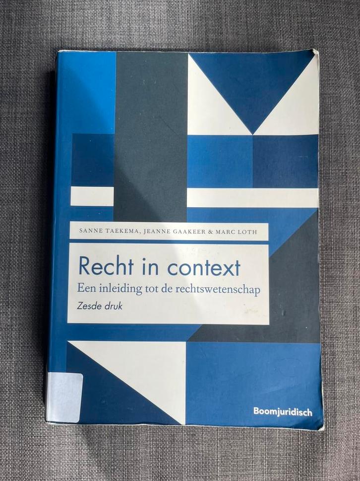 Jeanne Gaakeer - Recht in context, Boeken, Wetenschap, Zo goed als nieuw, Ophalen