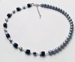 Exclusieve ketting parels en kristallen cubs, Met kristal, Verzenden, Zwart, Nieuw