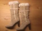 Mooie dameslaarzen maat 40, Hoge laarzen, Beige, Ophalen of Verzenden, Zo goed als nieuw