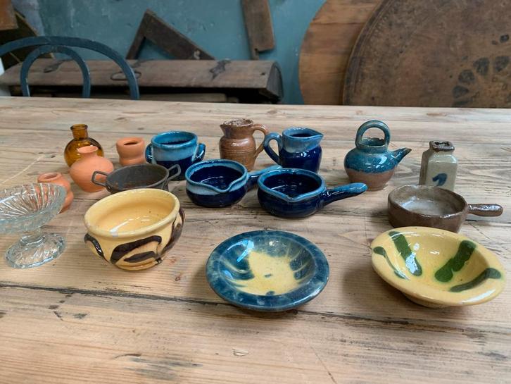 Miniatuur Poppenhuis Servies Frans aardewerk., Antiek en Kunst, Antiek | Speelgoed, Ophalen of Verzenden