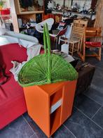 Vintage rieten lectuurmand retro, Huis en Inrichting, Ophalen