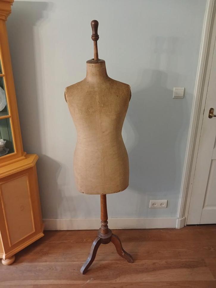 Antieke Paspop op Houten Voet, Antiek en Kunst, Antiek | Overige Antiek, Ophalen