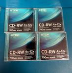 Cd rw. 4x12x. Cd. 4 stuks. €5,99, Computers en Software, Beschrijfbare discs, Beschrijf, Ophalen of Verzenden, Zo goed als nieuw