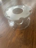 Douwe Egberts theelicht - kleurloos glas, Glas of Glazen, Ophalen of Verzenden, Overige stijlen, Glas