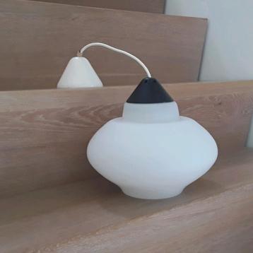 Vintage Louis Kalff hanglamp, Philips, opaline glas beschikbaar voor biedingen