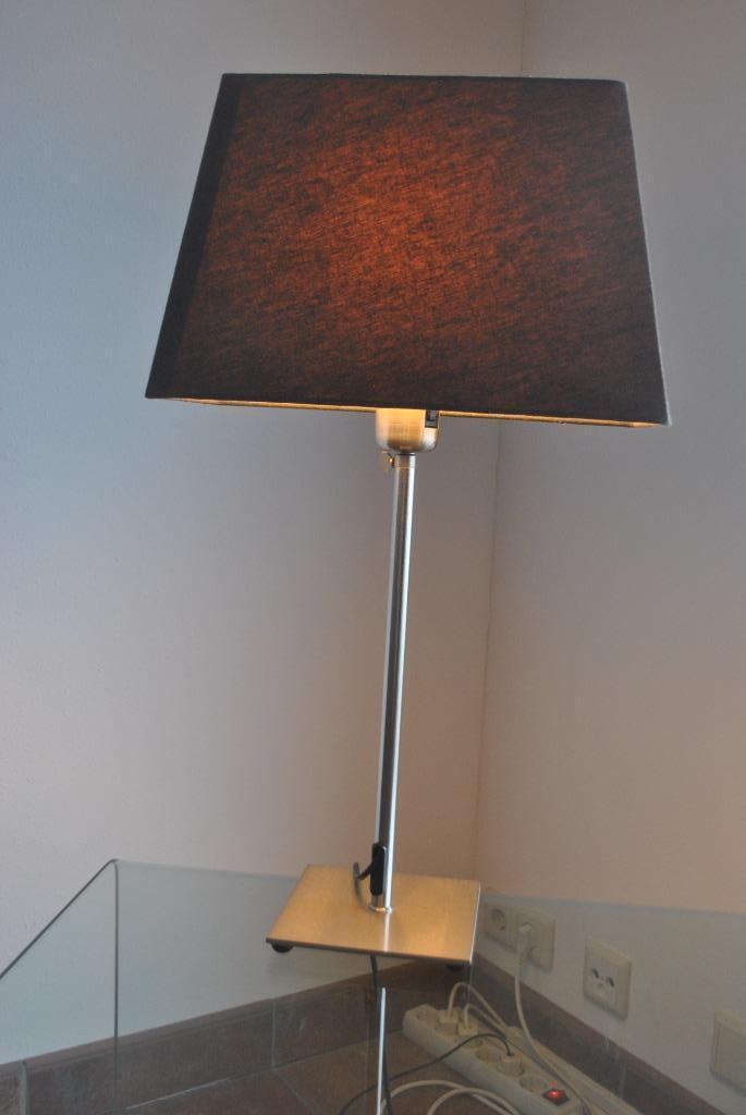 Schemerlamp, RVS, Taupe kleur, Ikea, Huis en Inrichting, Lampen | Tafellampen, Gebruikt, 50 tot 75 cm, Metaal, Ophalen of Verzenden