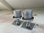 Kandelaars van zilver. 12 cm l x b x h, Overige kleuren, Ophalen of Verzenden, Zo goed als nieuw, Zilver