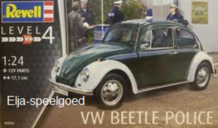 Revell 1:24 VW Beetle Police 1968 - 7035 -modelbouw- auto, Hobby en Vrije tijd, Modelbouw | Auto's en Voertuigen, Nieuw, Auto