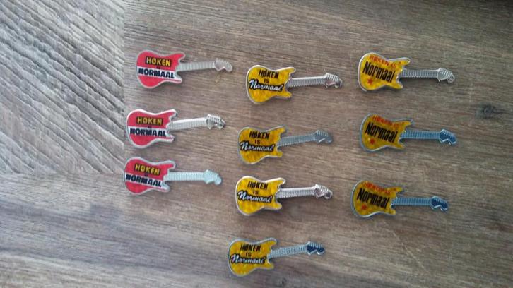 Normaal Hoken achterhoek muziek groep gitaar speldjes, Verzamelen, Muziek, Artiesten en Beroemdheden, Gebruikt, Ophalen of Verzenden