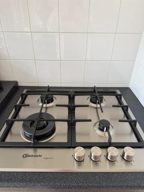 Bauknecht kookplaat 4 pits, Witgoed en Apparatuur, Kookplaten, Gebruikt, Inbouw, Gas, 4 kookzones, Ophalen