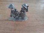 Beeldje tin meisje met wagen., Antiek en Kunst, Antiek | Tin, Ophalen of Verzenden