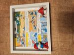 Smurfen schilderij met karakter in 3d geprint, Antiek en Kunst, Ophalen of Verzenden