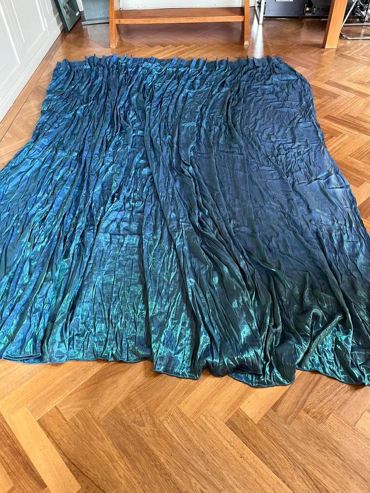 Paars groene design metallic sfeer gordijn, Huis en Inrichting, Stoffering | Gordijnen en Lamellen, Gebruikt, 200 cm of meer, 200 cm of meer