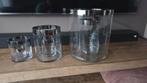 Set van 3 Riviera Maison Hurricane windlichten Potten, Ophalen of Verzenden, Gebruikt, Overige materialen, 25 tot 50 cm