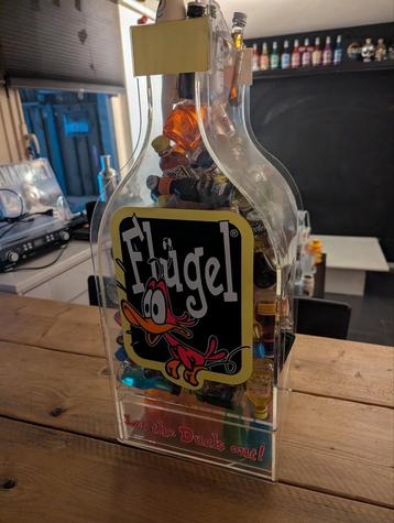Vintage Flügel Shotjes Houder + Flesjes beschikbaar voor biedingen