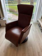 Prominent Toscana relaxstoel | staopstoel | leer | bruin, Huis en Inrichting, Fauteuils, Ophalen, Minder dan 75 cm, Leer, Zo goed als nieuw
