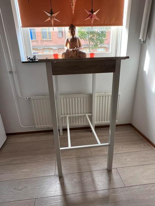 Bartafel Statafel met 3 barkrukken, 107hoog 60x80, Huis en Inrichting, Tafels | Statafels, Gebruikt, Ophalen