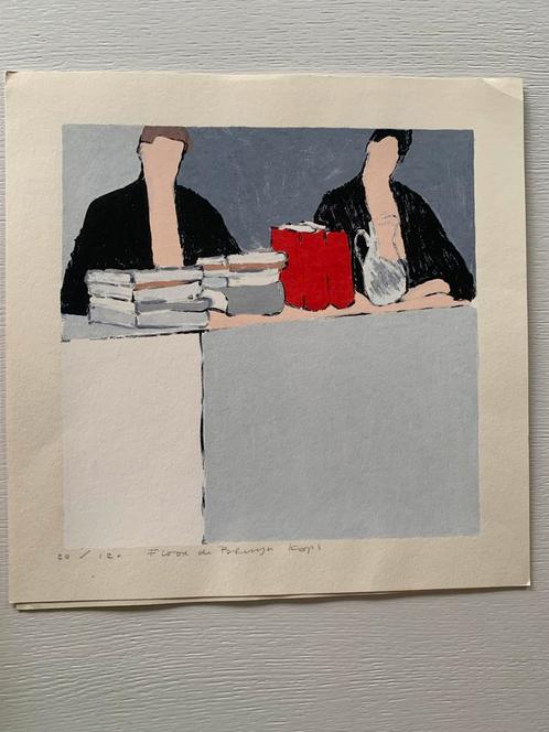 2 zeefdrukken De Rechtbank Floor de Bruyn Kops, Antiek en Kunst, Kunst | Litho's en Zeefdrukken, Ophalen of Verzenden