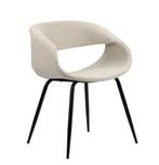 Eetkamerstoel Whale | Wit, Huis en Inrichting, Stoelen, Japandi, Wit, Ophalen of Verzenden, Metaal