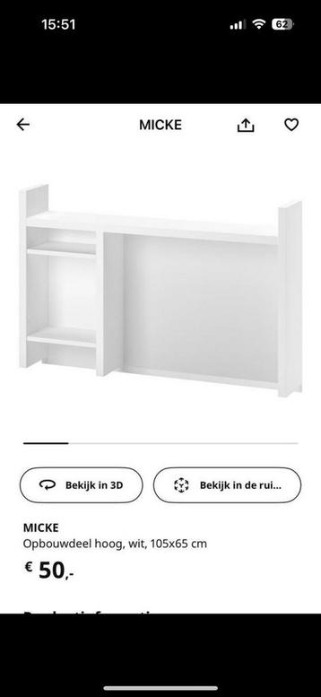 Ikea micke opbouwdeel bureau beschikbaar voor biedingen