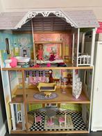 Kidkraft barbiehuis incl 3 originele Barbies, Kinderen en Baby's, Speelgoed | Poppenhuizen, Poppenhuis, Gebruikt, Ophalen