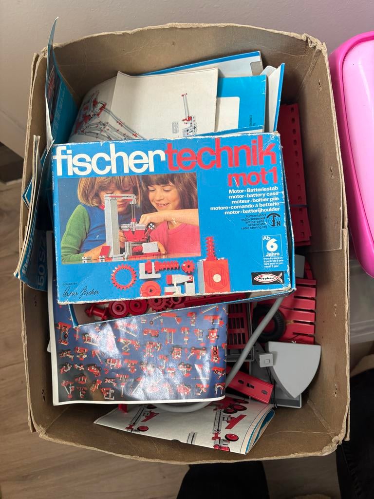 Vintage Fischertechnik Mot1 Bouwdoos, Ophalen of Verzenden, Gebruikt, Complete set, Lego