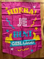 Vlag  roze / je bent geslaagd, Diversen, Ophalen of Verzenden