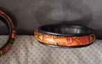 mooie leren armband hand-made leather-covered bracelet, Sieraden, Tassen en Uiterlijk, Verzenden, Zo goed als nieuw, Leer