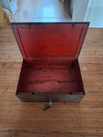 Vintage metalen kluis met sleutels, Ophalen, Minder dan 50 cm, Gebruikt, Minder dan 50 cm