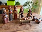 Handgemaakte kerststal – 9-delige set, Ophalen, Zo goed als nieuw