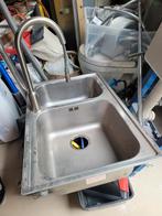 rvs/nikkel dubbele wasbak spoelbak gootsteen IKEA Boholmen, Huis en Inrichting, Keuken | Keukenelementen, Ophalen, Gebruikt, 50 tot 100 cm