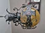 Vintage hanglamp gietijzer, Huis en Inrichting, Lampen | Kroonluchters, Ophalen, Zo goed als nieuw