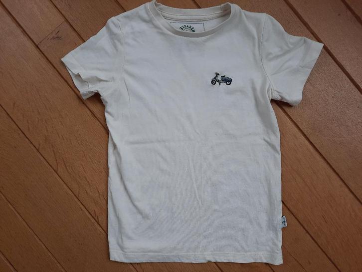 Kronstad Kids t- shirt ecru met scooter maat 122/128, Kinderen en Baby's, Kinderkleding | Maat 122, Zo goed als nieuw, Meisje