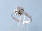 18 karaat Wit Gouden Solitair Ring met grote 0.05crt Diamant, Jw, Verzenden, Wit, Nieuw