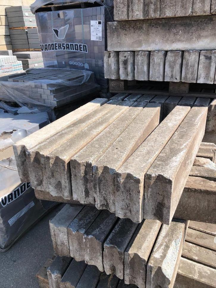 Opsluitbanden 10x20x100 SBP26,  gebruikt, betonbanden, rand, Tuin en Terras, Bielzen en Borders, Gebruikt, Overige typen, Beton