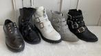 Maat: 36 / 4 paar hoge schoenen / 2x zwart - 2x grijs, Ophalen of Verzenden, Schoenen met lage hakken, Zo goed als nieuw, Zwart