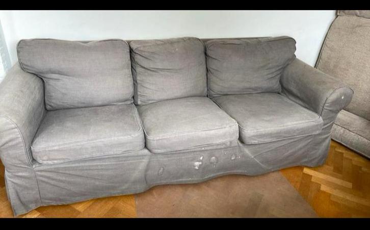 Ikea Ektorp driezitsbank - bank in prima staat, Huis en Inrichting, Banken | Bankstellen, Gebruikt, Rechte bank, Driepersoons