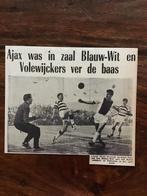 Voetbal krantenartikel Ajax Blauw Wit januari 1963, Ophalen of Verzenden, Zo goed als nieuw, Ajax